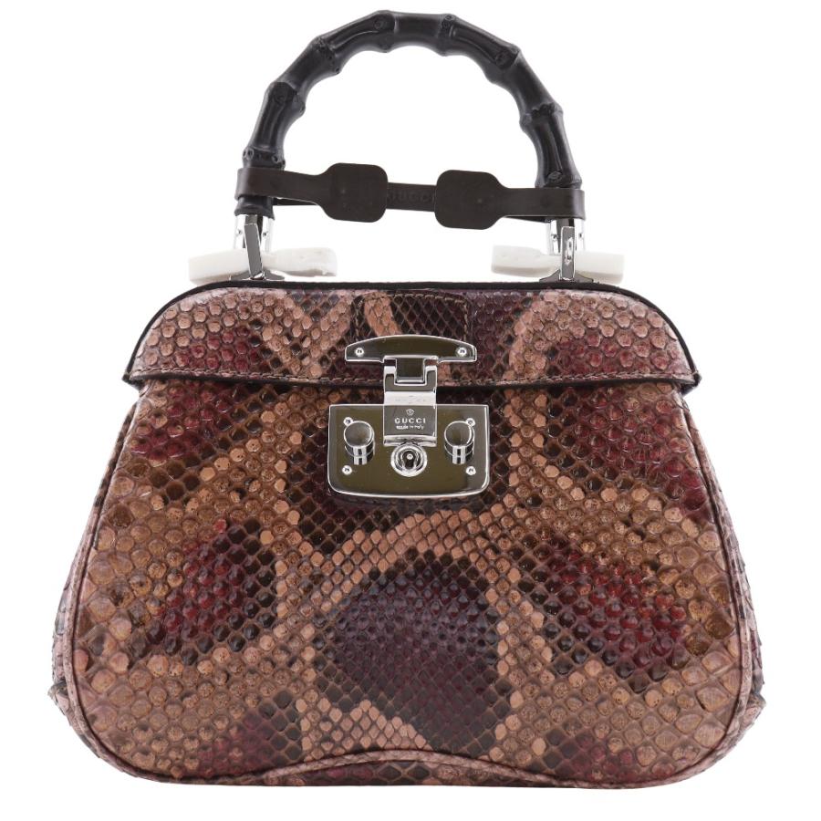 GUCCI グッチ 2way ハンドバッグ パイソン