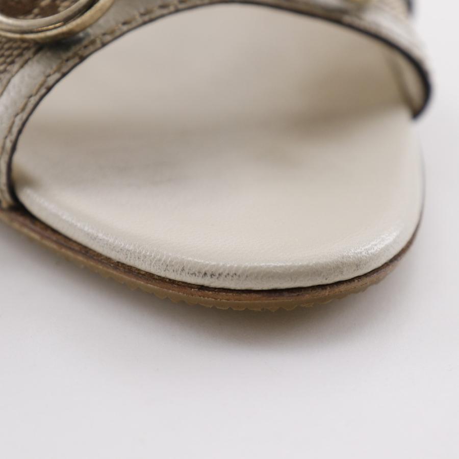GUCCI（グッチ） バンブービット 138713 ミュール GGキャンバス 白