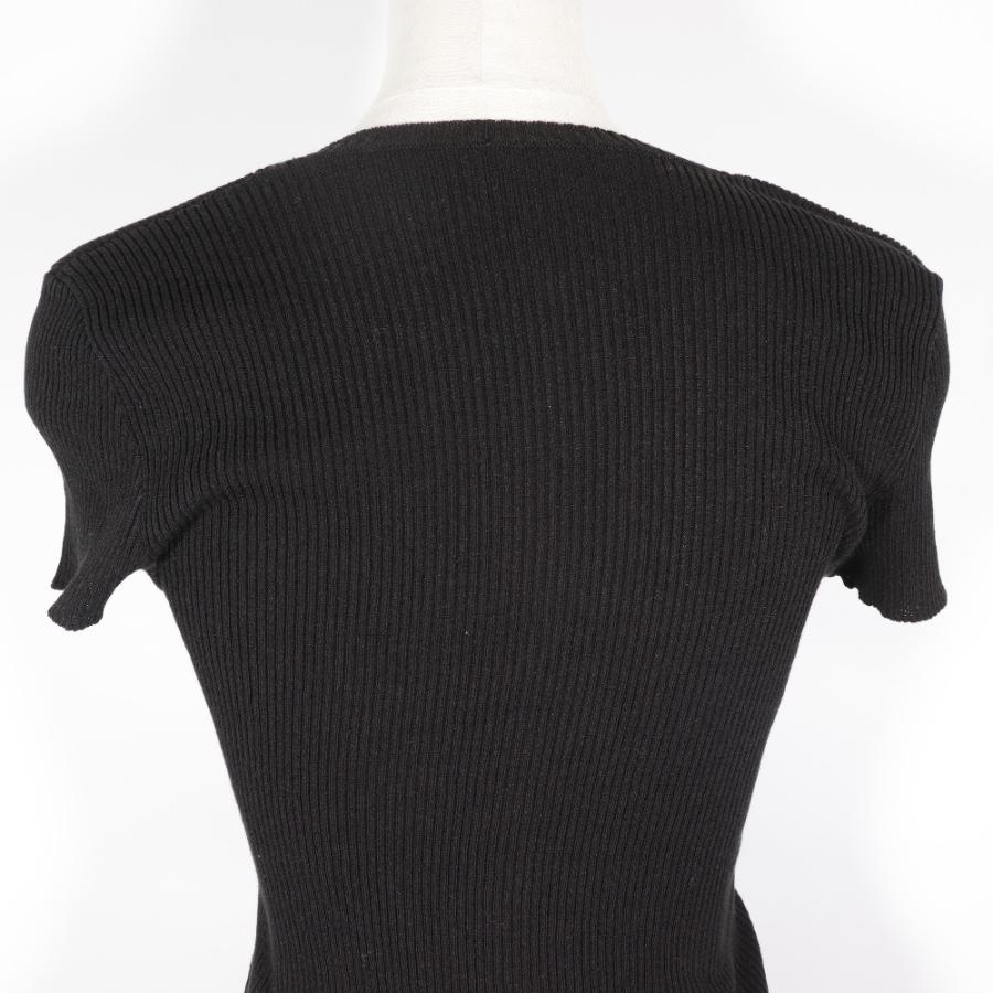 【CHANEL】シャネル 半袖 ココマーク サマーニット P28461K00111 06P コットン×ナイロン 黒 レディース ニット CHANEL（シャネル） 半袖 ココマーク サマーニット P28461K00111 06P