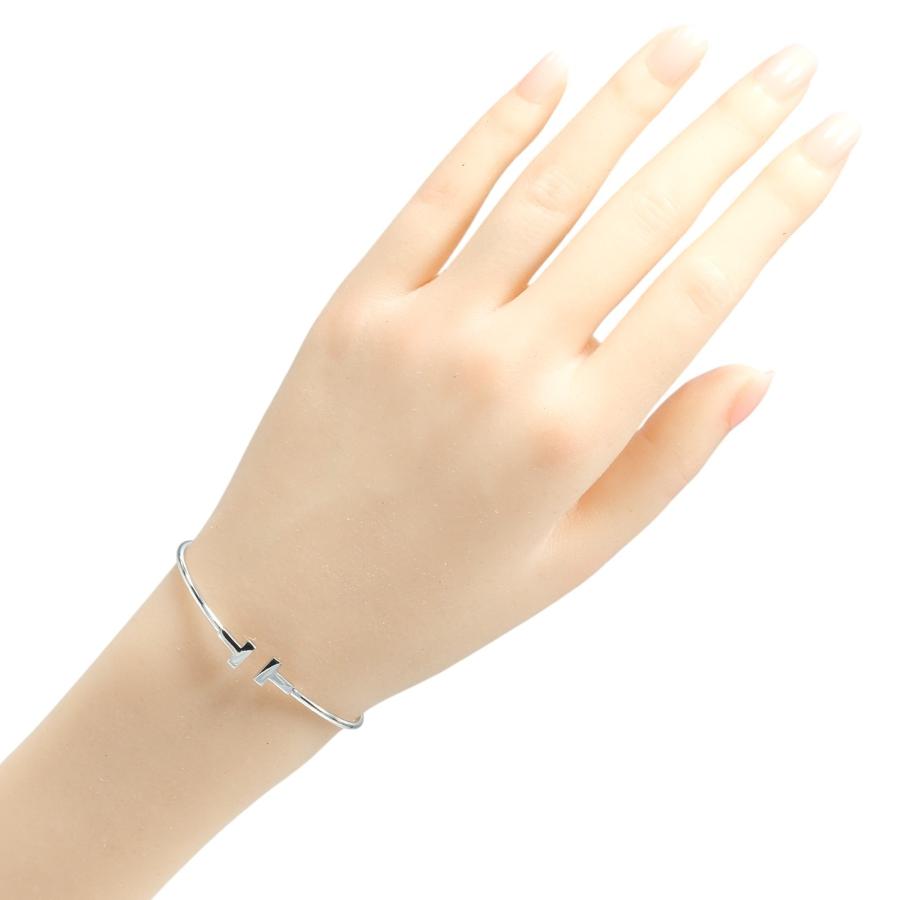 なかの様Tiffany & Co. ティファニーワイヤーブレスレット TIFFANY&Co.（ティファニー） ブレスレット Tワイヤー ナロー K18WG