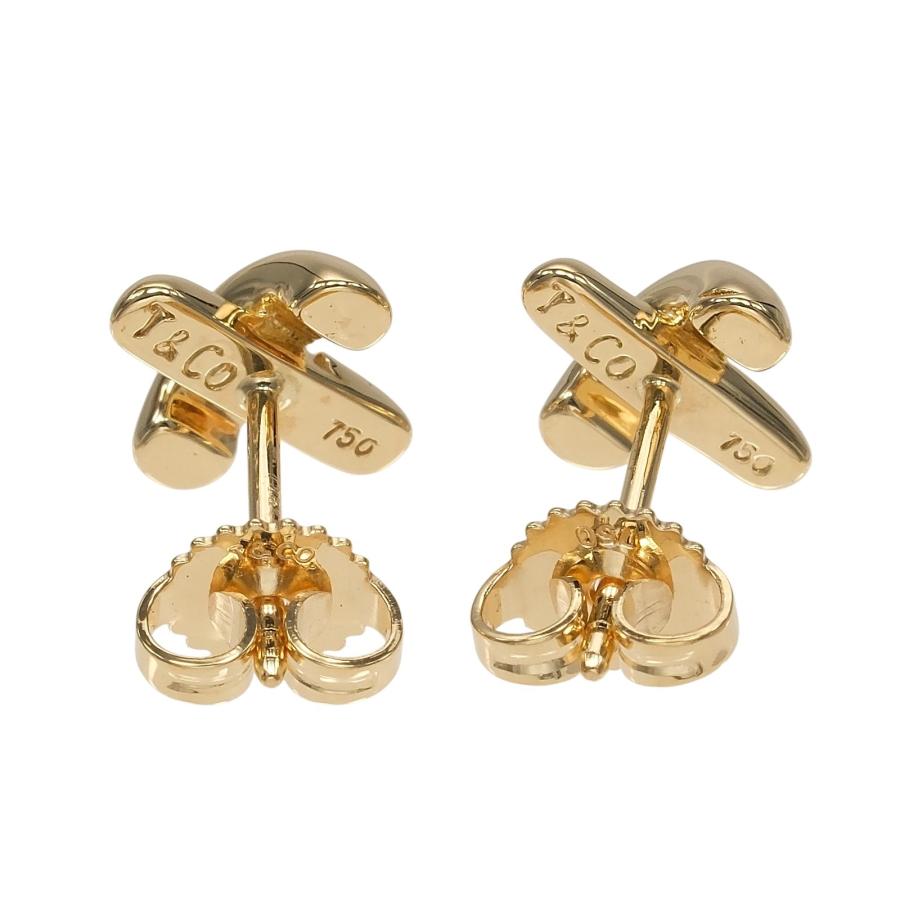 Tiffany&Co ティファニー クロスステッチ ピアス K18YG TIFFANY&Co.（ティファニー） ピアス クロスステッチ K18YG イエロー