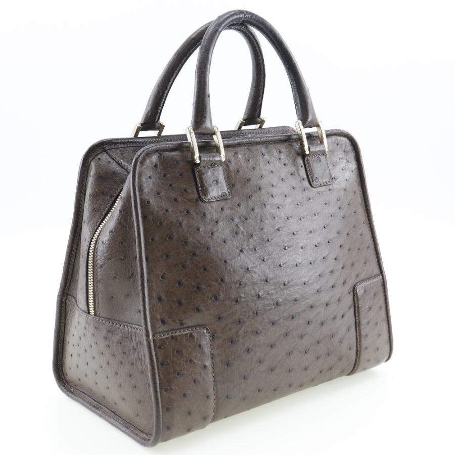 LOEWE ロエベ アマソナ オーストリッチ ハンドバッグ レディース 【中古】 LOEWE（ロエベ） アマソナ ハンドバッグ オーストリッチ レディース