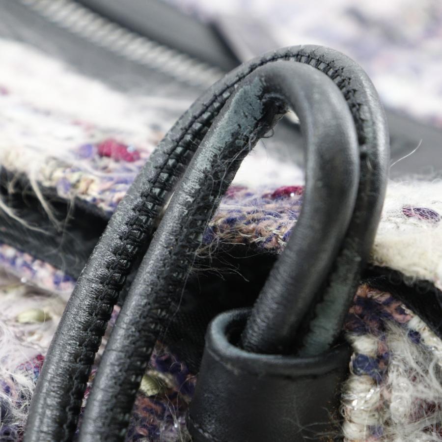 【CHANEL】シャネル カメリア ツイード 紫 レディース ショルダーバッグ CHANEL（シャネル） カメリア ショルダーバッグ ツイード 紫