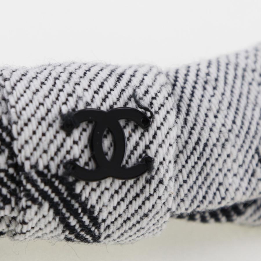 CHANEL（シャネル） ココマークリボン 22S バレッタ コットン グレー