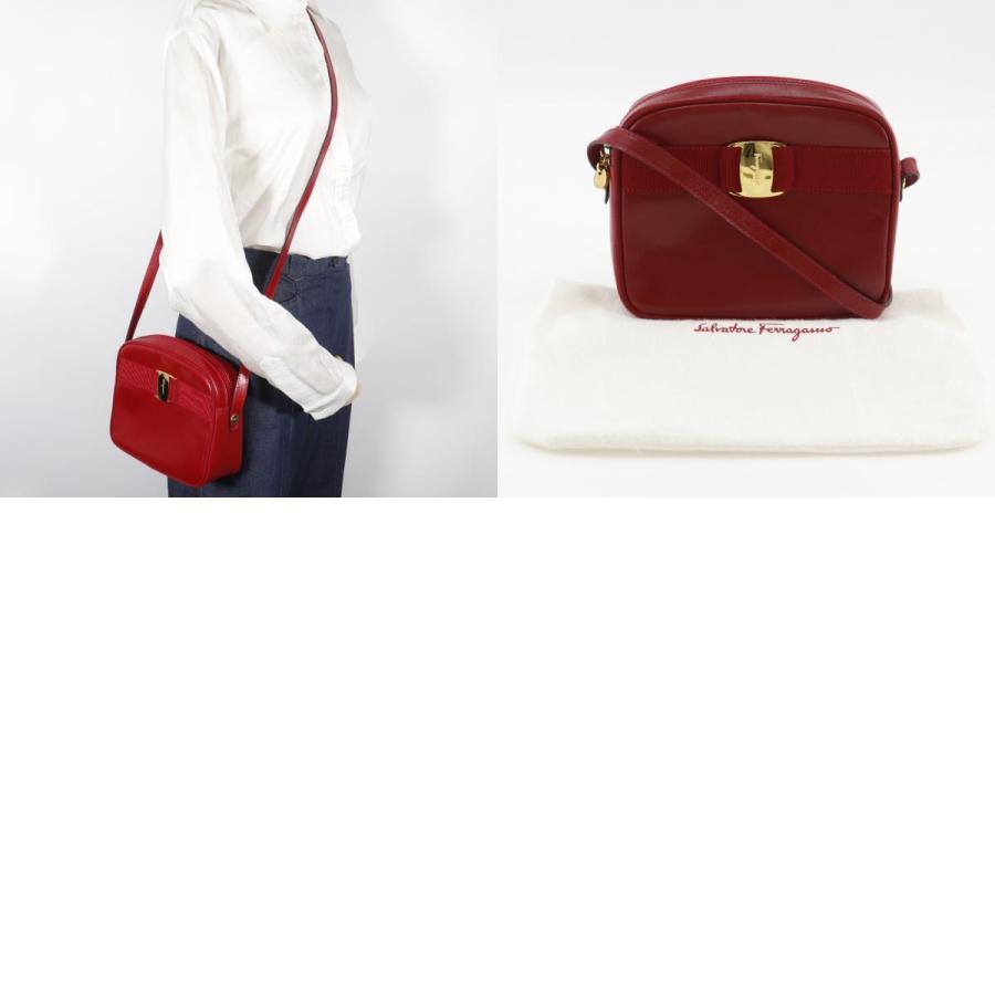 【Salvatore Ferragamo】サルヴァトーレフェラガモ ヴァラ D21 3096 カーフ 赤 レディース ショルダーバッグ Salvatore Ferragamo サルヴァトーレフェラガモ ヴァラ D21 3096