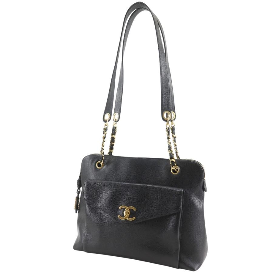 CHANEL（シャネル） チェーントート ココマーク トートバッグ キャビア