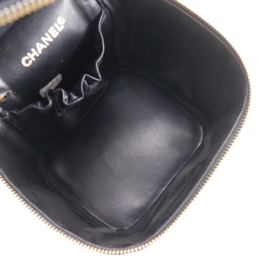 CHANEL シャネル ココマーク ハンドバッグ ポーチ A01998 バニティ パテントレザー 黒 レディース【I131826054】中古の画像