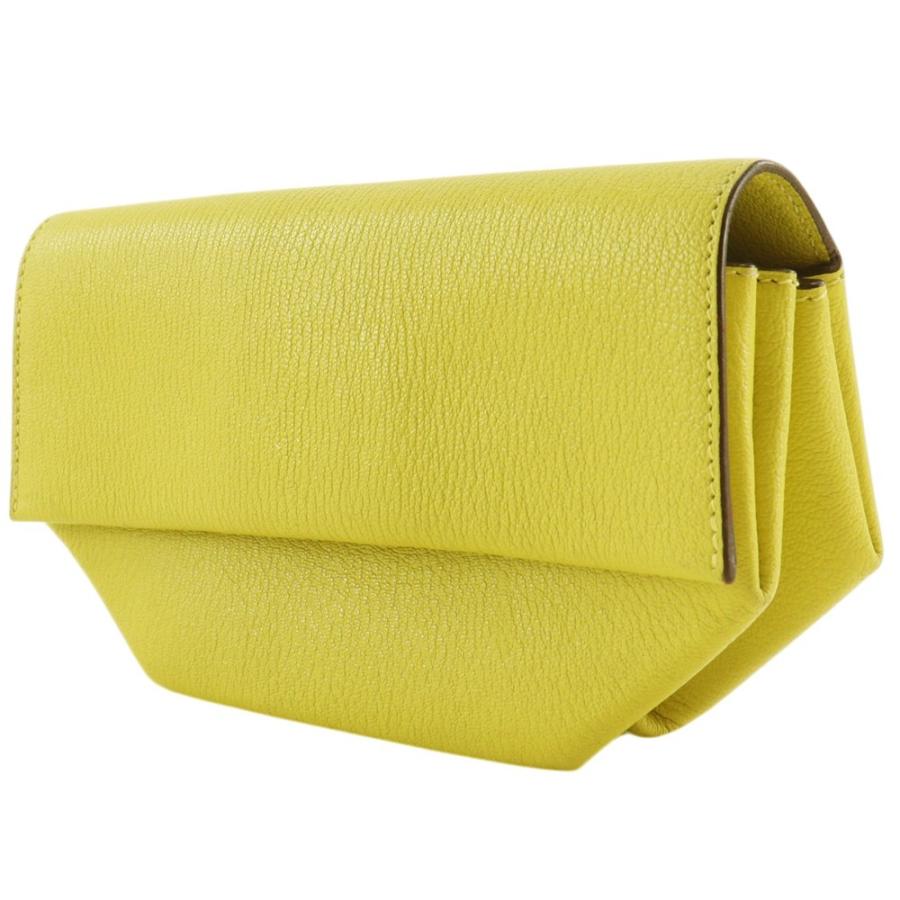 HERMES エルメス オプリ 071966CK A クラッチバッグ シェーブル ライム 黄緑 レディース【I131826060】中古の画像