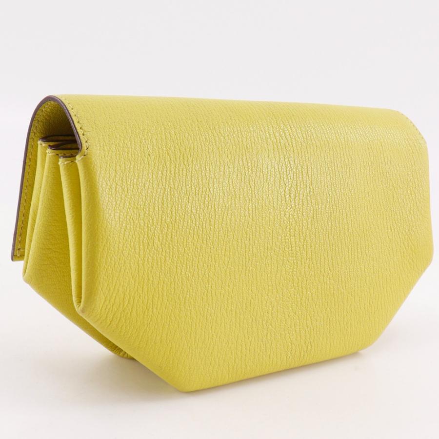 HERMES エルメス オプリ 071966CK A クラッチバッグ シェーブル ライム 黄緑 レディース【I131826060】中古の画像