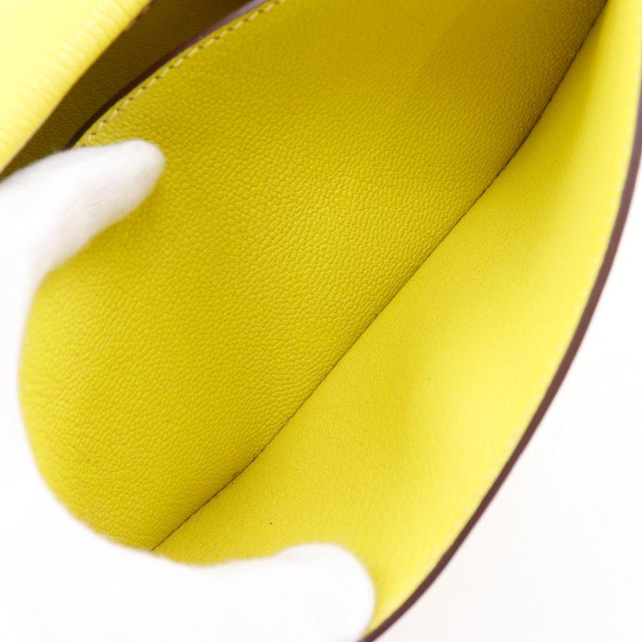 HERMES エルメス オプリ 071966CK A クラッチバッグ シェーブル ライム 黄緑 レディース【I131826060】中古の画像