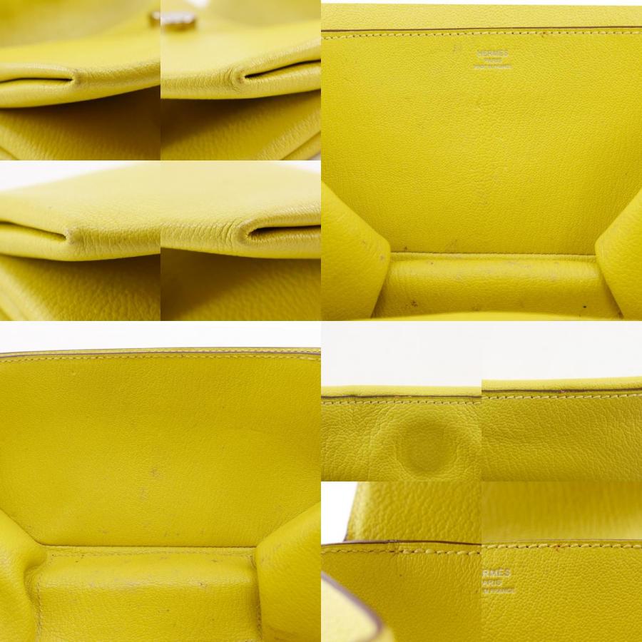 HERMES エルメス オプリ 071966CK A クラッチバッグ シェーブル ライム 黄緑 レディース【I131826060】中古の画像