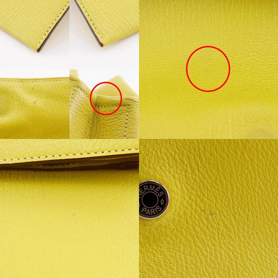 HERMES エルメス オプリ 071966CK A クラッチバッグ シェーブル ライム 黄緑 レディース【I131826060】中古の画像