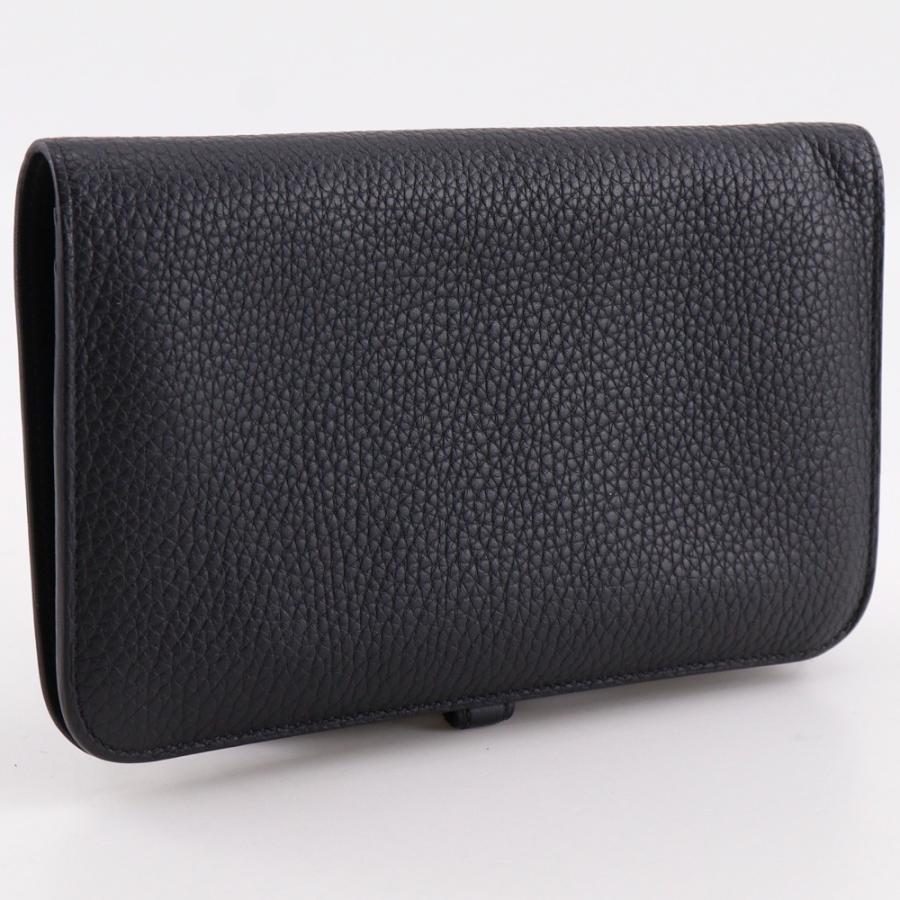 【HERMES】エルメス ドゴン デュオ トゴ 黒 Y ユニセックス 長財布 HERMES（エルメス） ドゴン デュオ Y 長財布 トゴ 黒 ユニセックス
