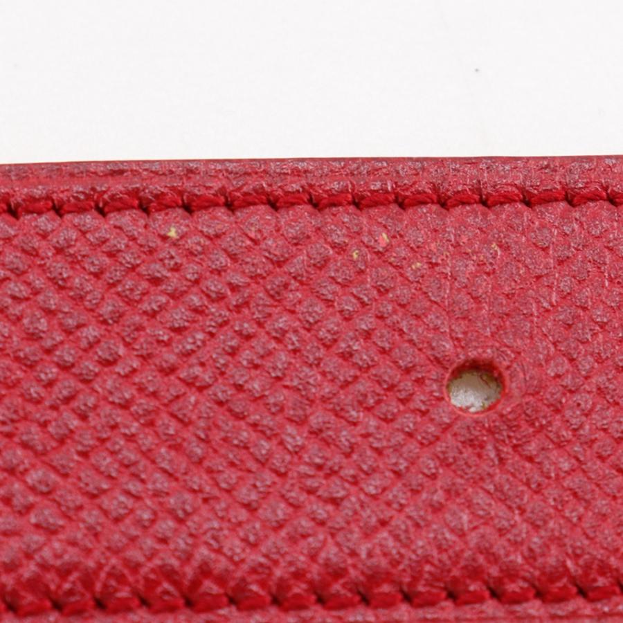 HERMES エルメス メドール リバーシブル ヴィンテージ 〇V ベルト レザー 赤/黄 レディース【I131826083】中古_7