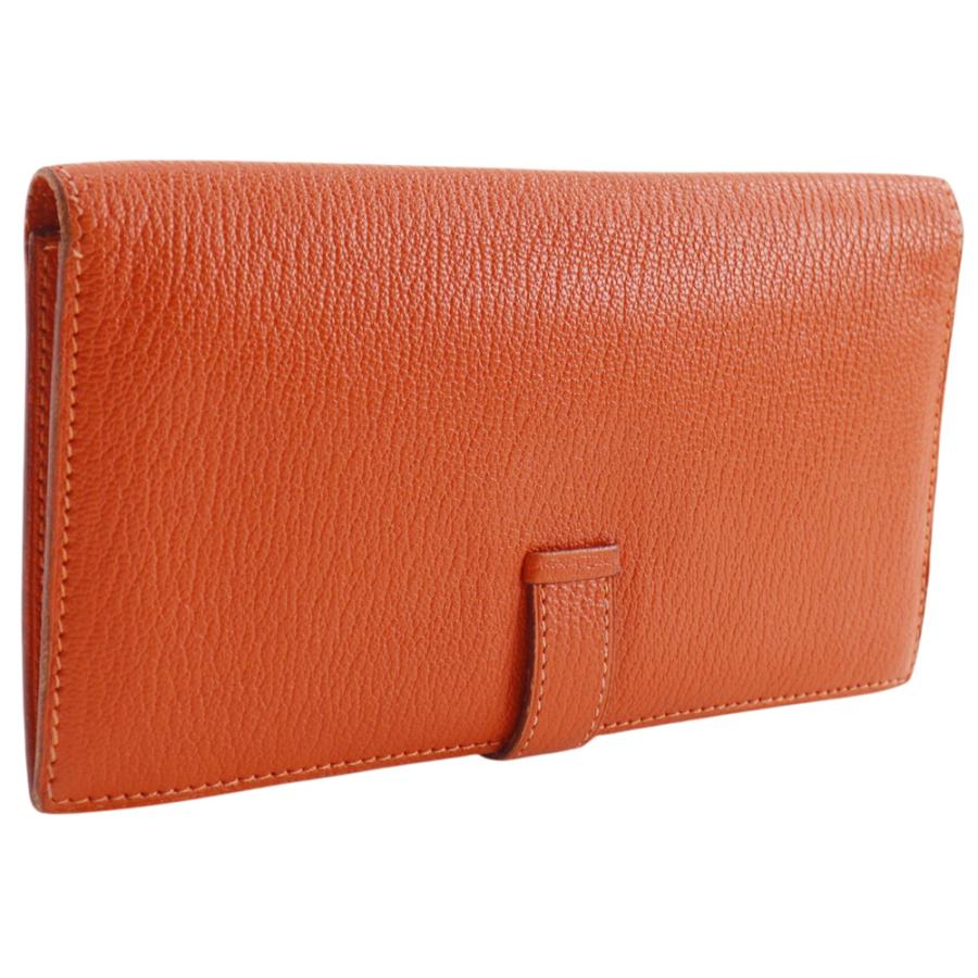 ★正規品★HERMES/エルメス/ベアンクラシック/シェーブル/オレンジ HERMES（エルメス） ベアンクラシック □G 長財布 シェーブル オレンジ
