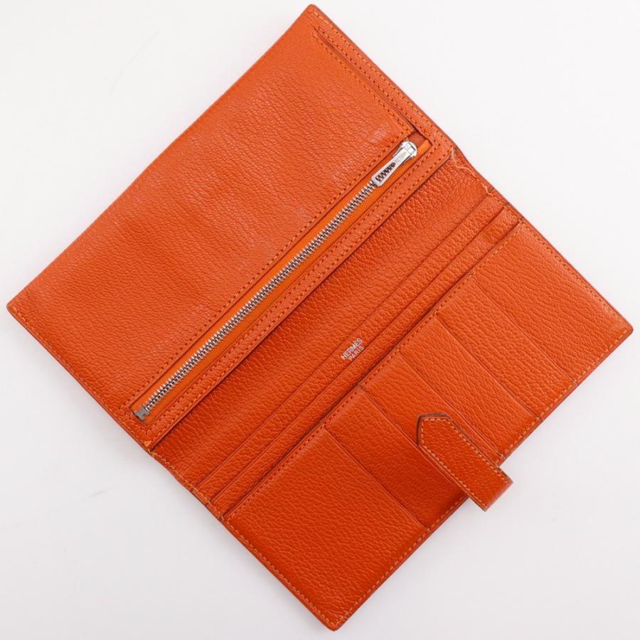 ★正規品★HERMES/エルメス/ベアンクラシック/シェーブル/オレンジ HERMES（エルメス） ベアンクラシック □G 長財布 シェーブル オレンジ