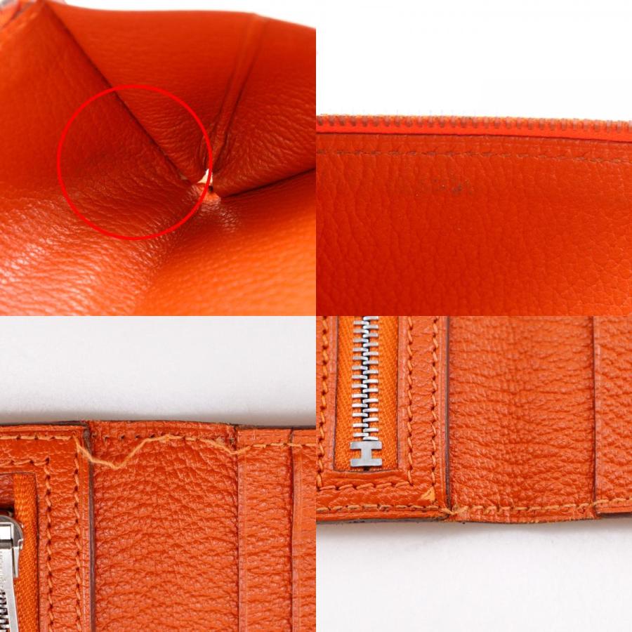 ★正規品★HERMES/エルメス/ベアンクラシック/シェーブル/オレンジ HERMES（エルメス） ベアンクラシック □G 長財布 シェーブル オレンジ