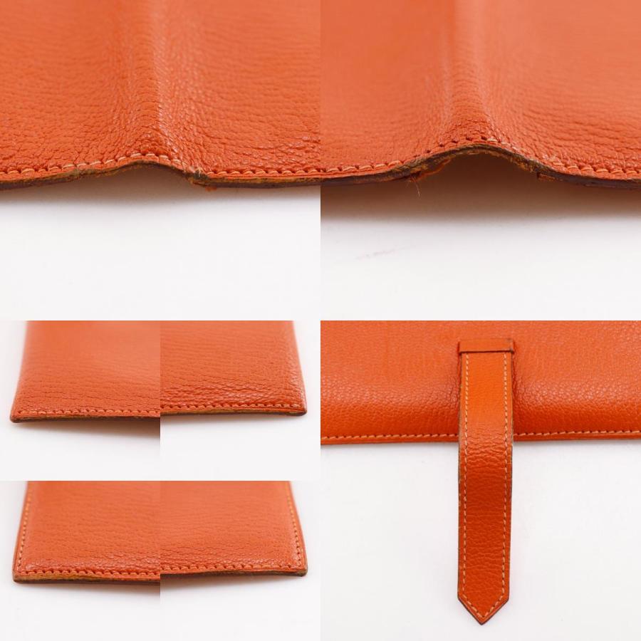 ★正規品★HERMES/エルメス/ベアンクラシック/シェーブル/オレンジ HERMES（エルメス） ベアンクラシック □G 長財布 シェーブル オレンジ