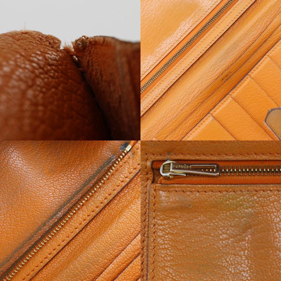 HERMES（エルメス） ベアンスフレ バイカラー □M 長財布 シェーブル 