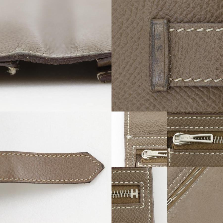Hermès ❤️ ベアン 長財布 エトゥープ シルバー金具 ヴォーエプソン　中古 HERMES（エルメス） ベアンスフレ □O 長財布 ヴォーエプソン