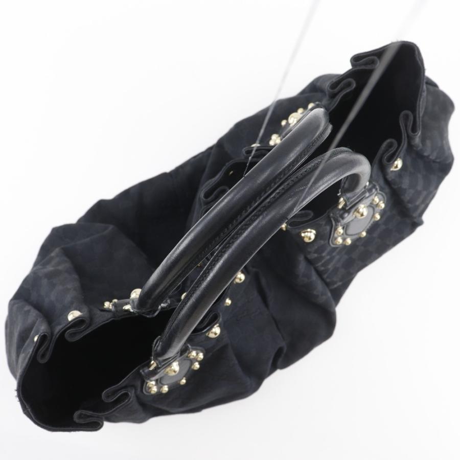 GUCCI（グッチ） スタッズ 203626 トートバッグ GGキャンバス 黒