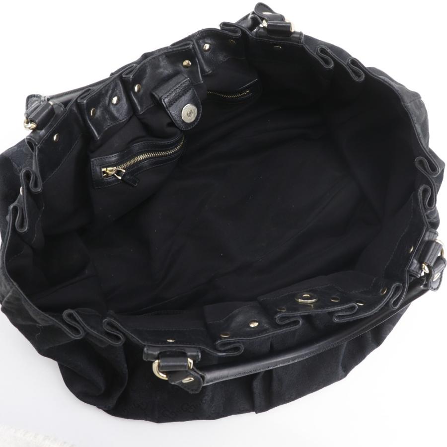 GUCCI（グッチ） スタッズ 203626 トートバッグ GGキャンバス 黒