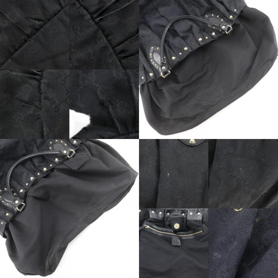 GUCCI（グッチ） スタッズ 203626 トートバッグ GGキャンバス 黒