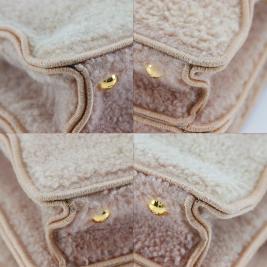 FENDI フェンディ ピーカブー 2WAYショルダー ハンドバッグ ムートン ピンクベージュ レディース【I131826150】中古_3