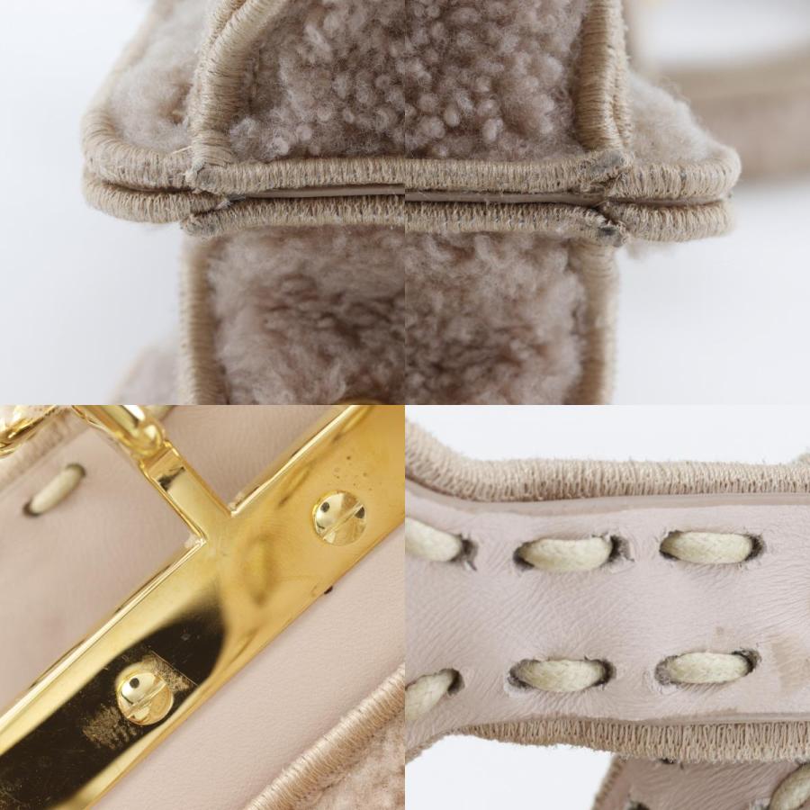 FENDI フェンディ ピーカブー 2WAYショルダー ハンドバッグ ムートン ピンクベージュ レディース【I131826150】中古_8