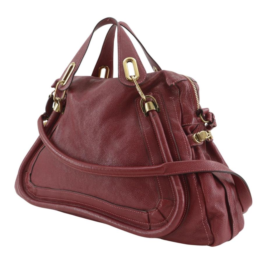 Chloe（クロエ） パラティ 2WAYショルダー ハンドバッグ カーフ 赤