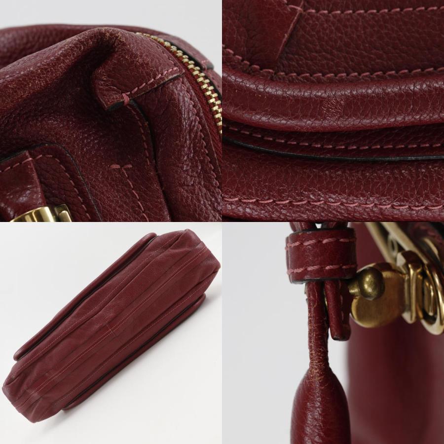 Chloe（クロエ） パラティ 2WAYショルダー ハンドバッグ カーフ 赤
