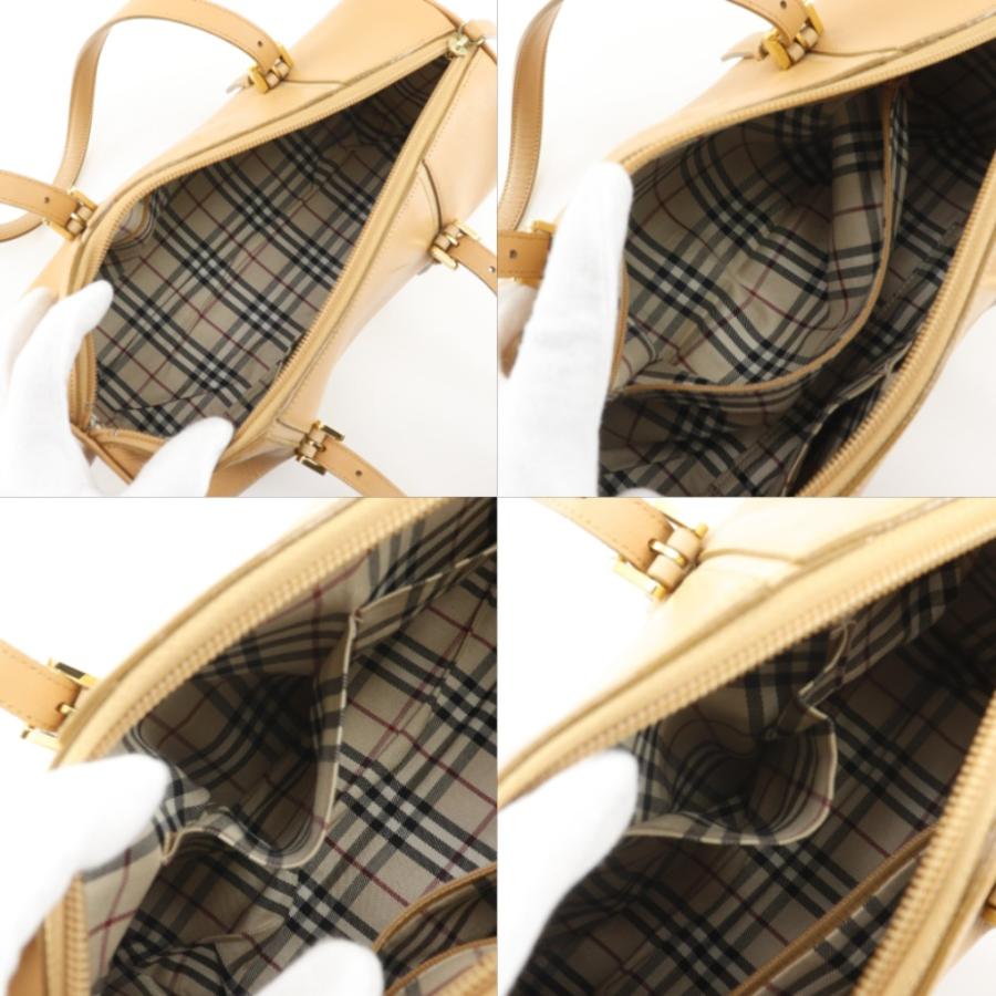 BURBERRY（バーバリー） ロゴ型押し ノバチェック ハンドバッグ トート