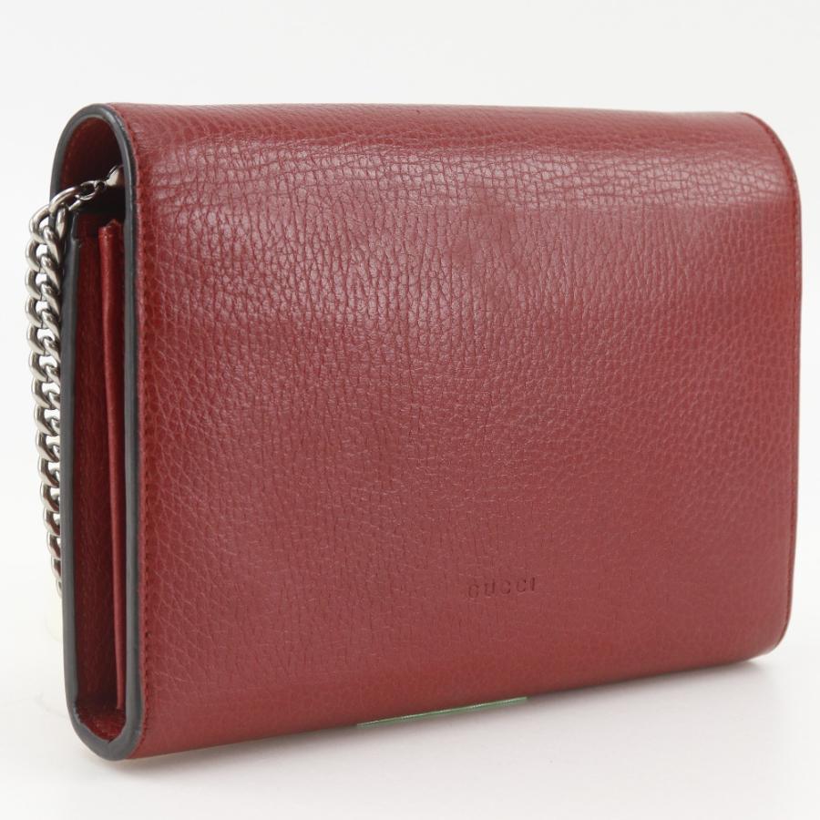 美品 グッチ ディオニュソス 401231 チェーンウォレット レザー レッド ショルダーバッグ 赤 0687【中古】GUCCI GUCCI（グッチ） ディオニュソス ショルダー 401231 チェーン