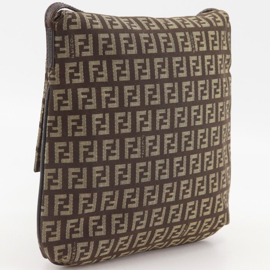 フェンディ FENDI ズッキーノ ショルダーバッグ バッグ キャンバス レザー レディース ブラウン系 8BT075 【中古】 FENDI（フェンディ） ズッキーノ 8BT075 ショルダーバッグ キャンバス