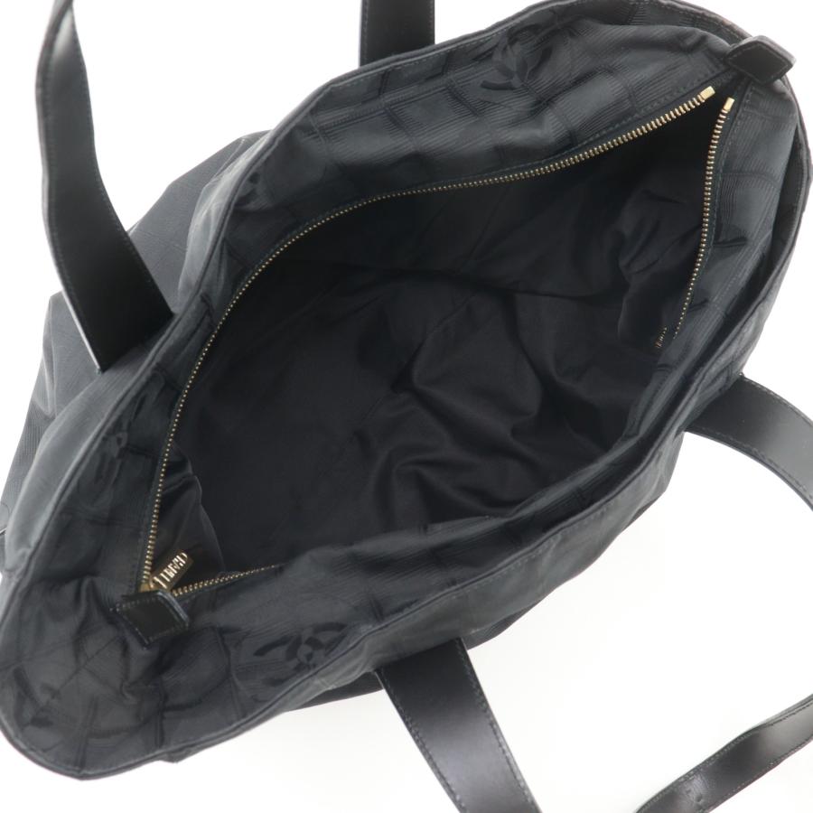 CHANEL シャネル ニュートラベルライン トートGM A15825 トートバッグ ナイロンキャンバス 黒 レディース【I131826201】中古の画像