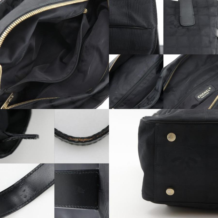 CHANEL シャネル ニュートラベルライン トートGM A15825 トートバッグ ナイロンキャンバス 黒 レディース【I131826201】中古の画像