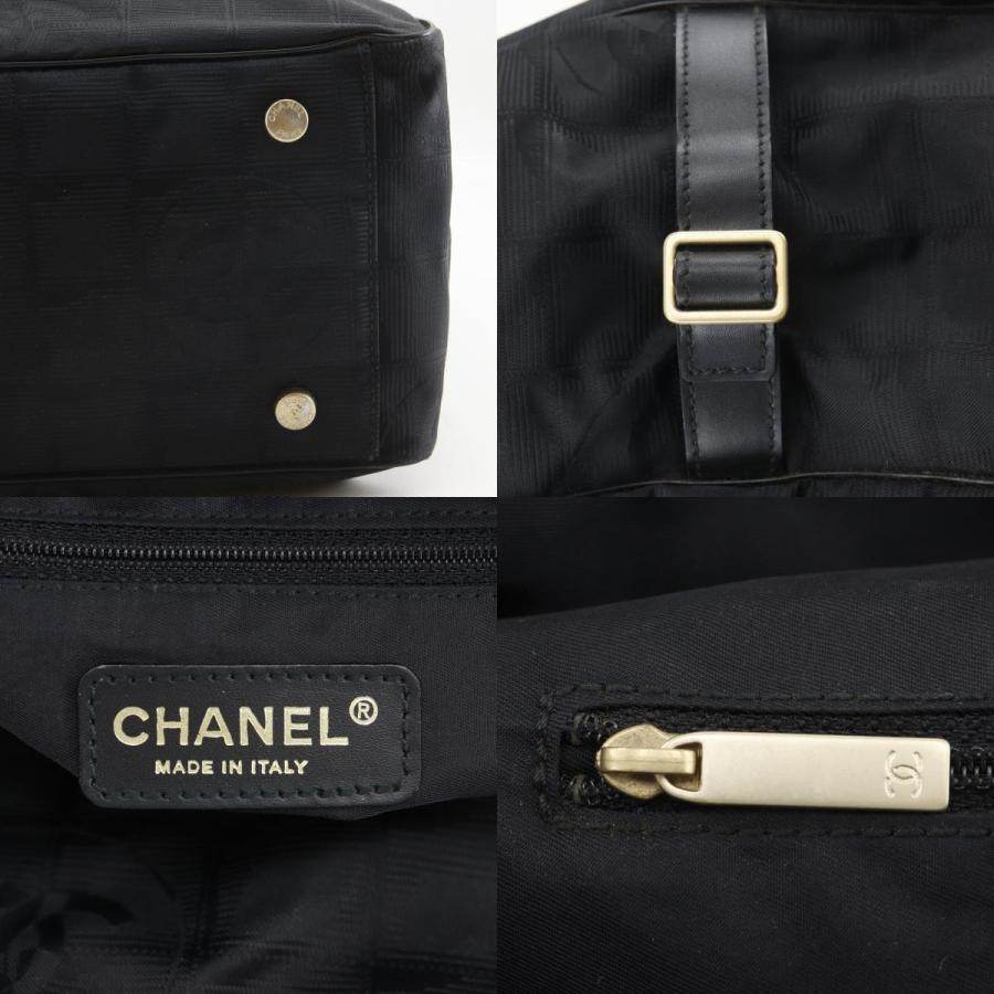 CHANEL シャネル ニュートラベルライン トートGM A15825 トートバッグ ナイロンキャンバス 黒 レディース【I131826201】中古の画像