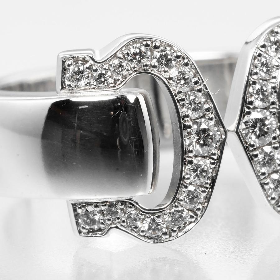 Cartier リング 2C ブークルセ K18WG ダイヤモンド 8号 Cartier（カルティエ） CARTIER 2C ブークルセ 8号 リング 指輪 K18WG