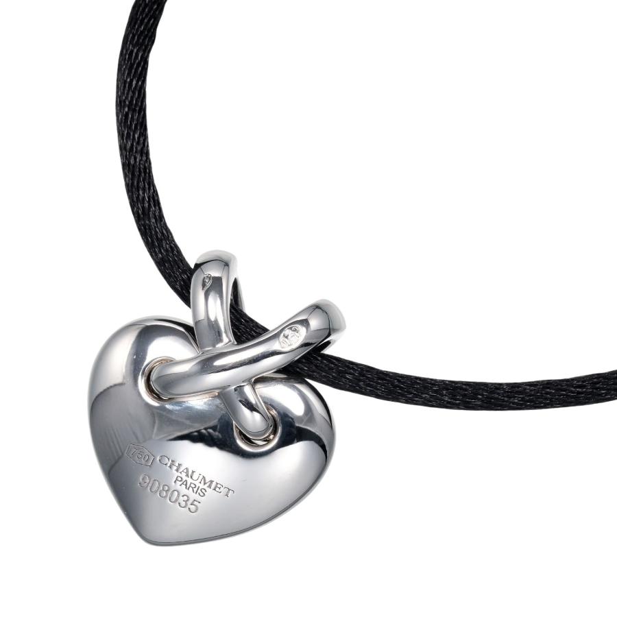 ショーメ Chaumet リアン ハート ネックレス K18WG ホワイトゴールド