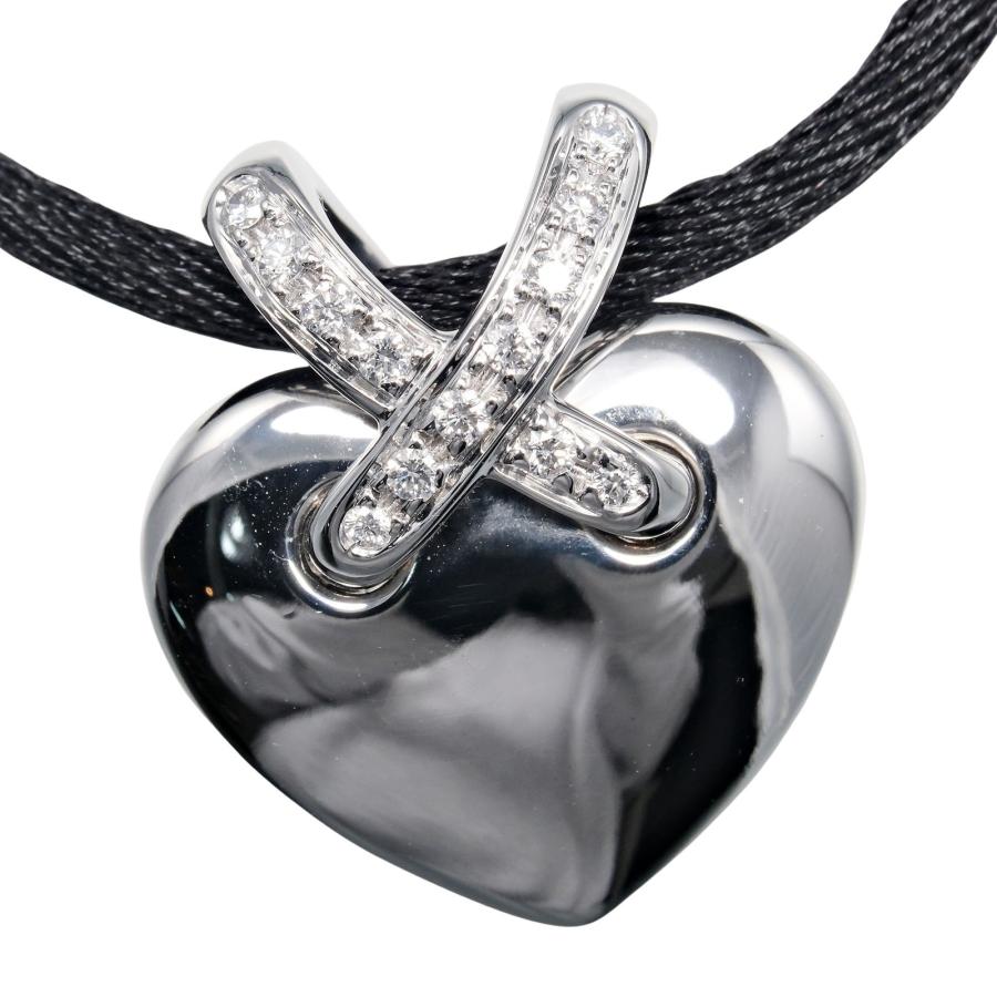 ショーメ Chaumet リアン ハート ネックレス K18WG ホワイトゴールド