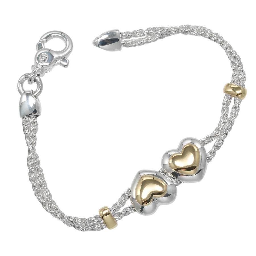 【美品】TIFFANY&Co. ティファニー ダブルロープ ハートブレスレット TIFFANY&Co.】ティファニー ブレスレット ダブルハート ツイスト