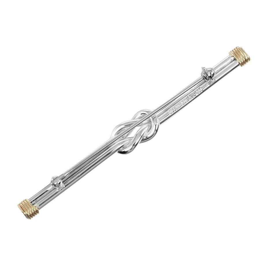 ティファニー ノット コンビ ブローチ K14 シルバー925