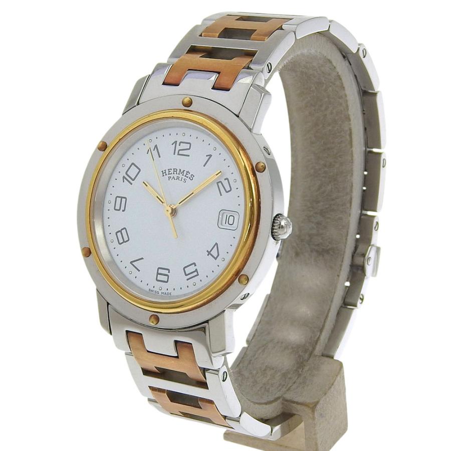HERMES（エルメス） クリッパー コンビ CL6.720 腕時計 SS×金メッキ