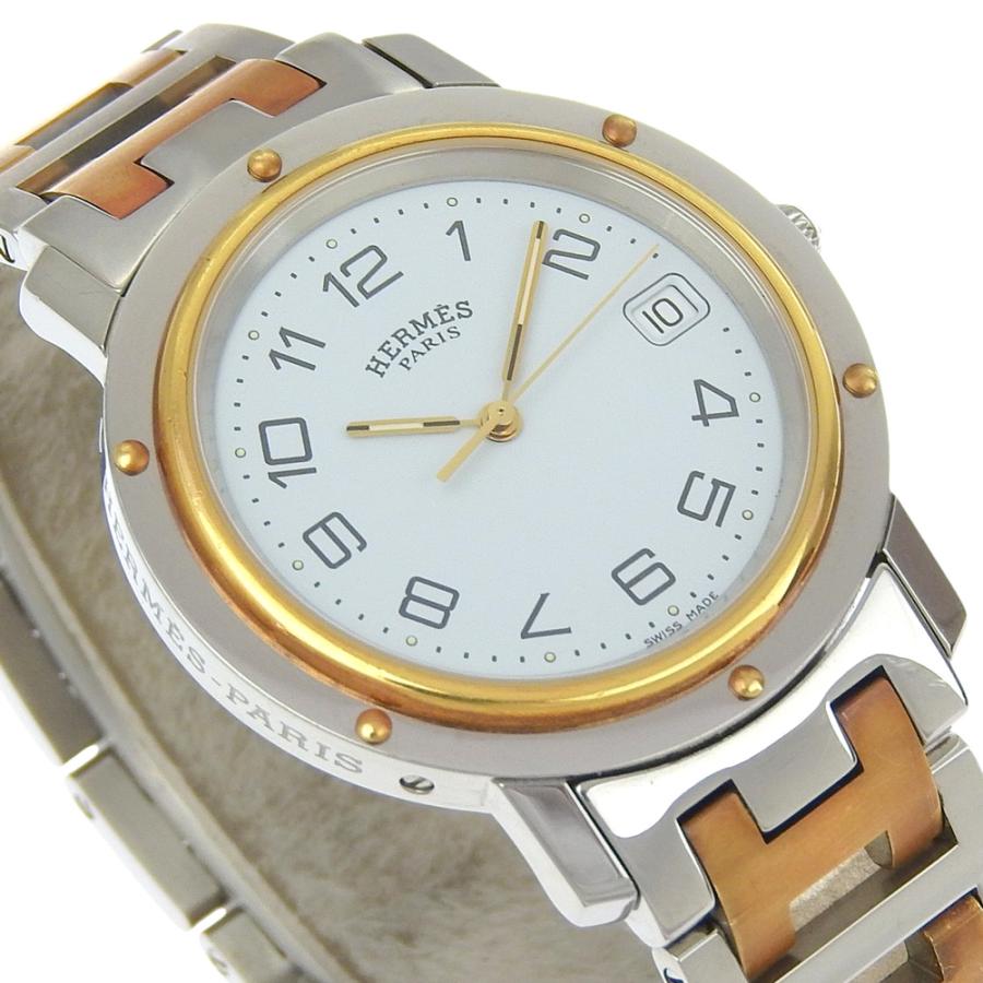 HERMES（エルメス） クリッパー コンビ CL6.720 腕時計 SS×金メッキ