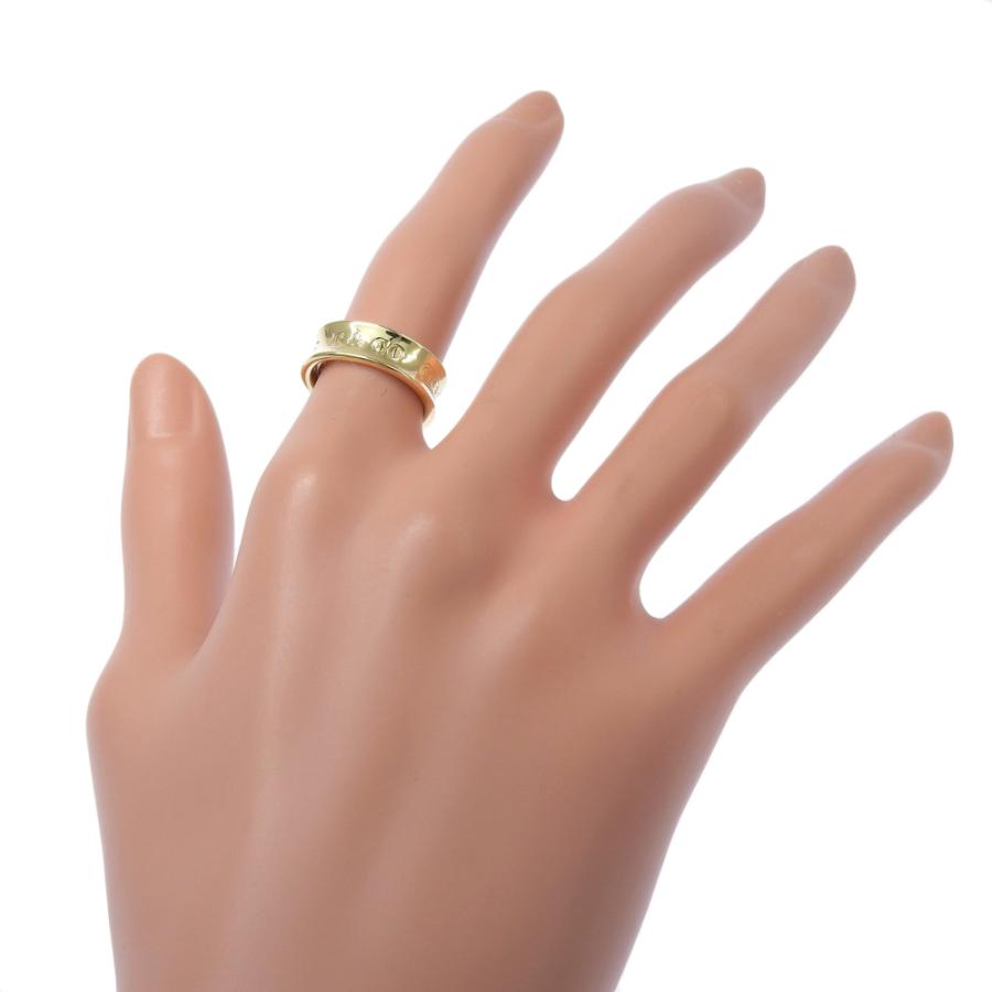 美品Tiffany & Co 10号 1837 ナローリング　K18 TIFFANY&Co. ティファニー 1837 ナロー リング・指輪 K18YG 10号