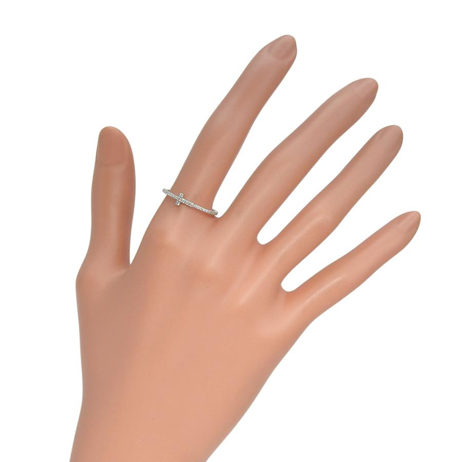 Tiffany & Co. ティファニーWG18ダイヤモンドリングＴワイヤー TIFFANY&Co.（ティファニー） Tワイヤー リング・指輪 K18WG