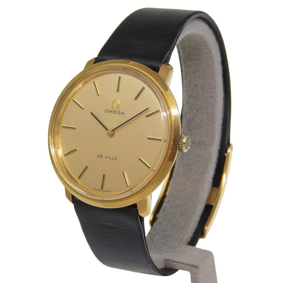 OMEGA（オメガ） デ・ヴィル TOOL104 腕時計 金メッキ×レザー 手巻き