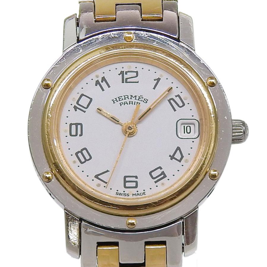 HERMES（エルメス） クリッパー CL4.220 腕時計 SS×金メッキ クオーツ