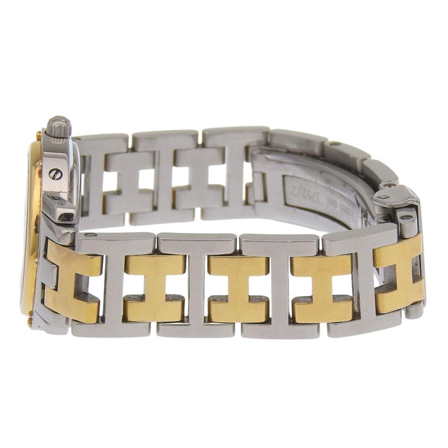 エルメス クリッパー CL4.220 コンビ Dバックル レディース 時計 美品 HERMES（エルメス） クリッパー CL4.220 腕時計 SS×金メッキ クオーツ