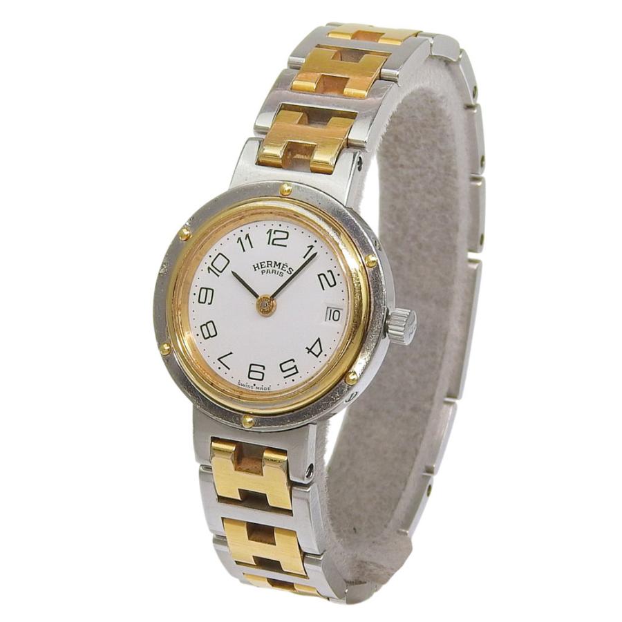 HERMES（エルメス） クリッパー 腕時計 SS×金メッキ クオーツ アナログ 